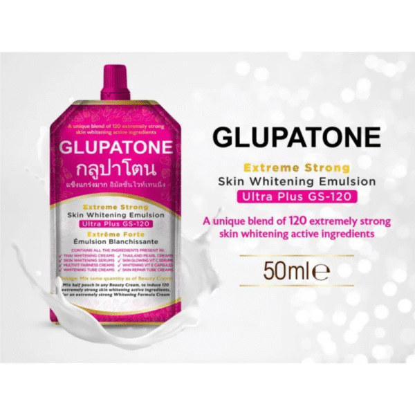 GLUPATONE Extreme Strong Whitening Emulsion Ultra Plus GS-120 For Face & Body 50ml